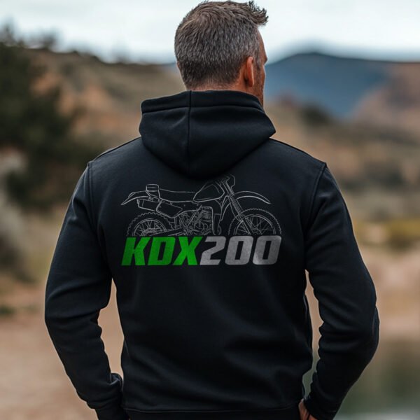 Kawasaki KDX 200 1983-2006 Hoodie for Motorcycle Riders - Image 6