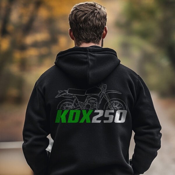 Kawasaki KDX250 (KDX250R, KDX250SR) 1979-1995 Hoodie for Motorcycle Riders - Image 8
