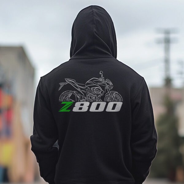 Kawasaki Z800 2013-2018 Hoodie for Motorcycle Riders - Image 3