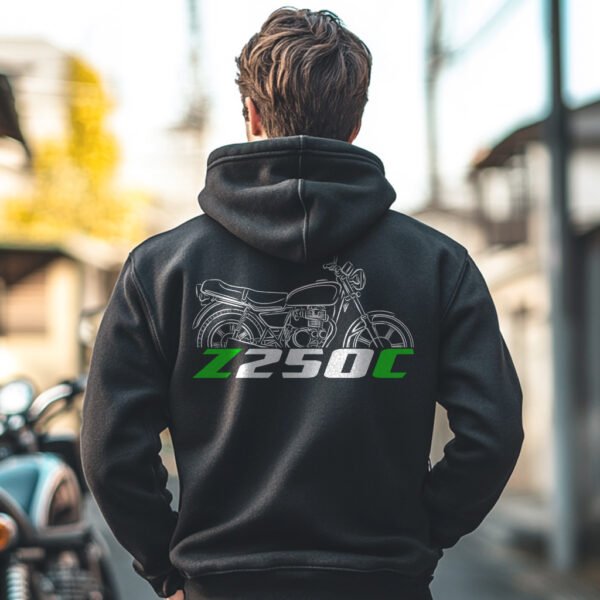 Kawasaki Z250C 1980-1983 Hoodie for Motorcycle Riders - Image 3