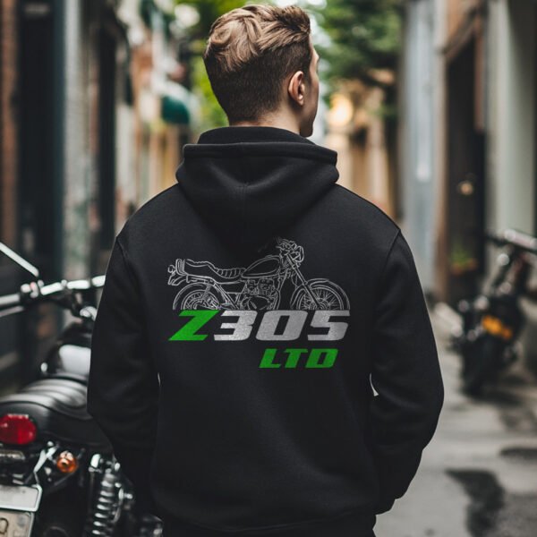 Kawasaki Z305 LTD 1987-1988 Hoodie for Motorcycle Riders - Image 3