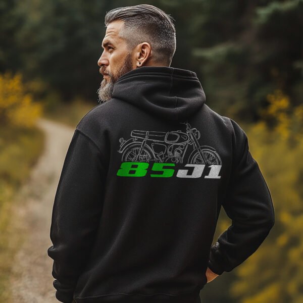 Kawasaki 85 J1 & J1D & J1L 1965-1968 Hoodie for Motorcycle Riders - Image 3