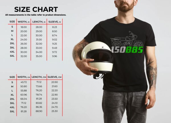 Kawasaki 150 B8S 1965-1966 T-shirt for Motorcycle Riders - Image 3