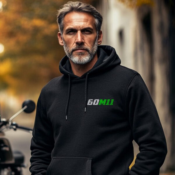 Kawasaki 60 M11 1966-1969 Hoodie for Motorcycle Riders - Image 3