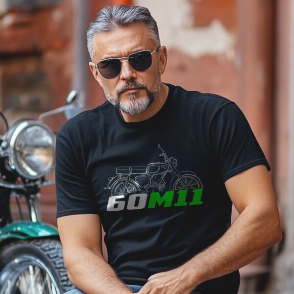 Kawasaki 60 M11 1966-1969 T-shirt for Motorcycle Riders - Image 2