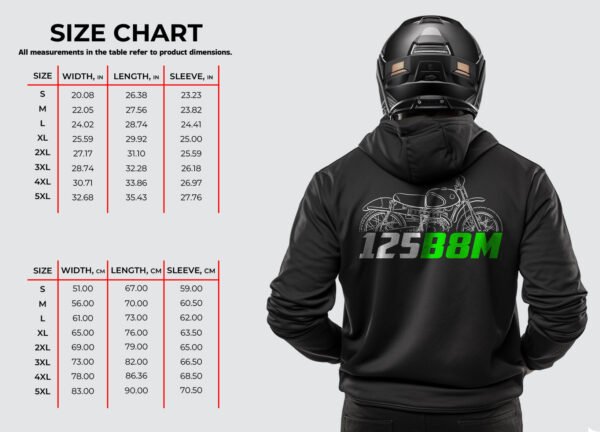 Kawasaki 125 B8M 1965-1966 Hoodie for Motorcyclists - Image 4