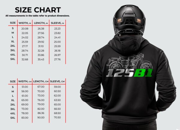 Kawasaki 125 B1 1966-1968 Hoodie for Motorcyclists - Image 4