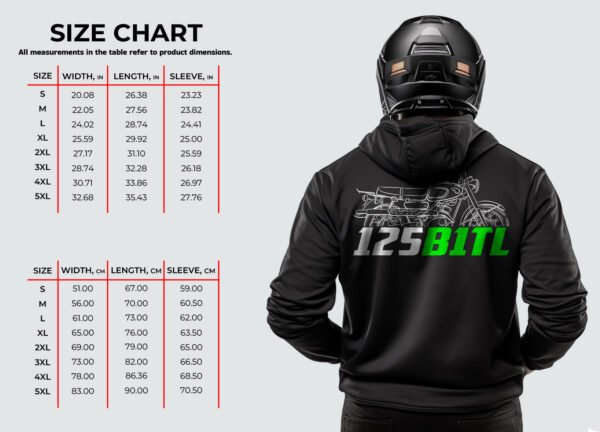 Kawasaki 125 B1L/B1TL 1967-1968 Hoodie for Motorcyclists - Image 4