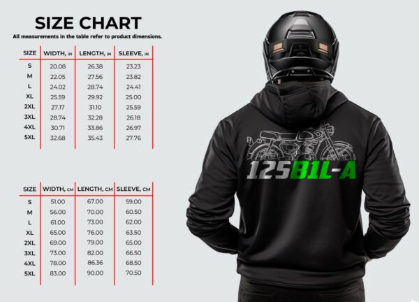 Kawasaki 125 B1L-A 1972-1976 Hoodie for Motorcyclists - Image 2