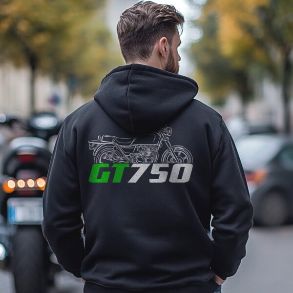 Kawasaki GT750 1982-1994 Hoodie for Motorcycle Riders - Image 3