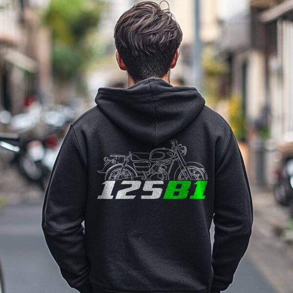 Kawasaki 125 B1 1966-1968 Hoodie for Motorcyclists - Image 3