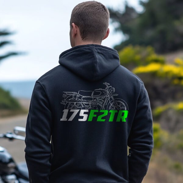 Kawasaki 175 F2TR 1966-1967 Hoodie for Motorcycle Riders - Image 3