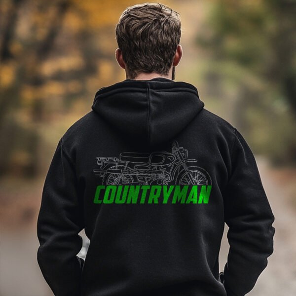 Kawasaki 90 Countryman G1TR 1968 Hoodie for Motorcycle Riders - Image 3