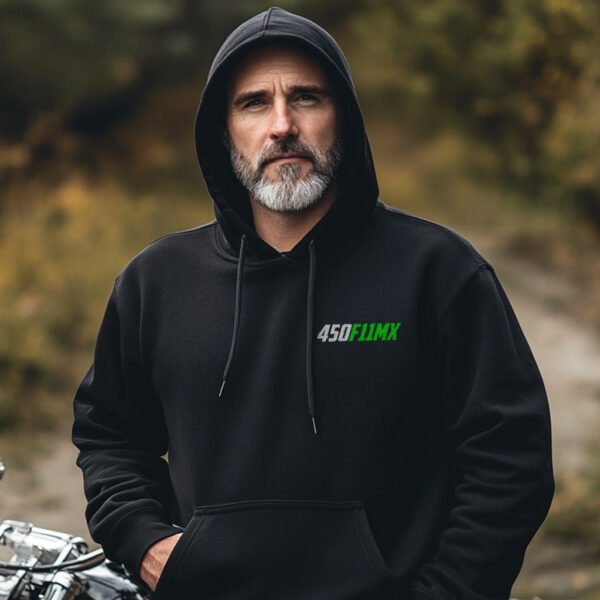 Kawasaki 450 F11MX 1973 Hoodie for Motorcycle Riders - Image 2