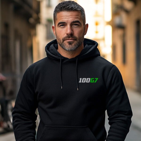 Kawasaki 100 G7 1973-1976 Hoodie for Motorcycle Riders - Image 2