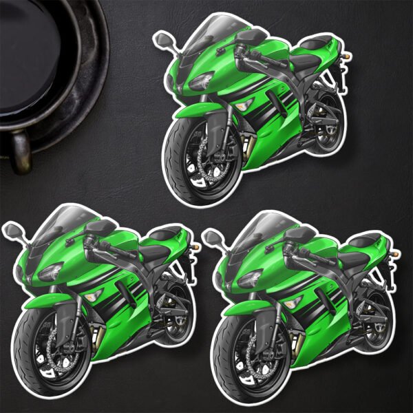 Stickers Kawasaki ZX-6R - Set of 3 | 2007-2008 - Image 3