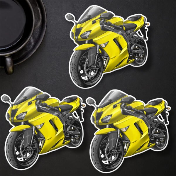 Stickers Kawasaki ZX-6R - Set of 3 | 2007-2008 - Image 2