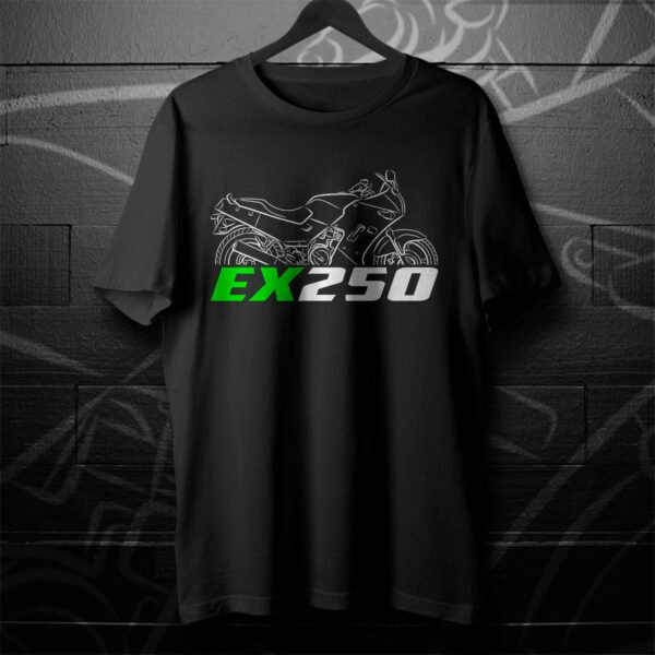 Kawasaki GPX250R & Ninja 250R & EX250 1987-1999 T-shirt for Motorcycle Riders - Image 4