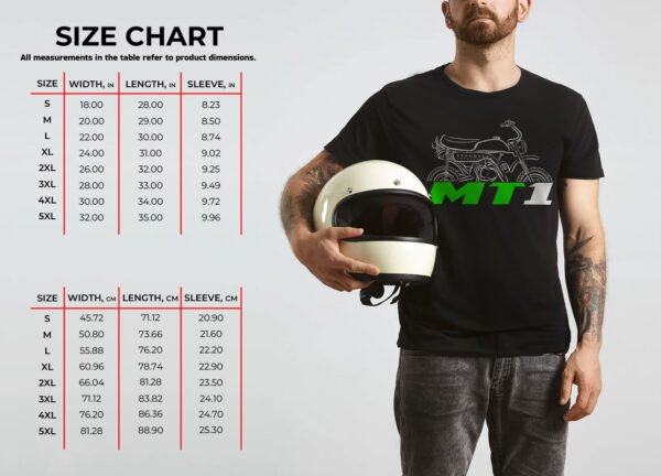Kawasaki MT1 1971-1975 T-shirt for Motorcycle Riders - Image 3