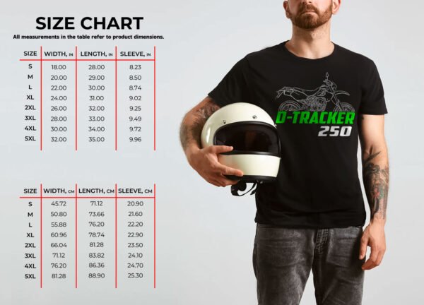 Kawasaki D-Tracker 250 1998-2007 T-shirt for Motorcycle Riders - Image 3