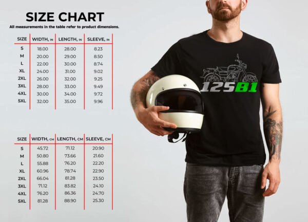 Kawasaki 125 B1 1966-1968 T-shirt for Motorcycle Riders - Image 3
