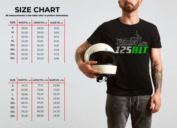 Kawasaki 125 B1 1966-1968 T-shirt for Motorcycle Riders - Image 5