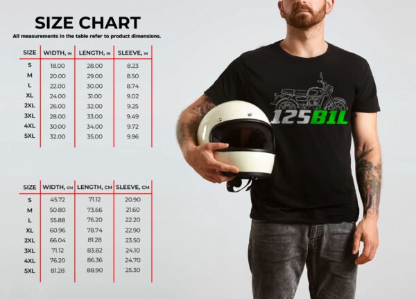 Kawasaki 125 B1L/B1TL 1967-1968 T-shirt for Motorcycle Riders - Image 2