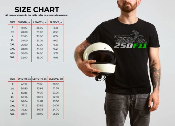 Kawasaki 250 F11 1973-1975 T-shirt for Motorcycle Riders - Image 3