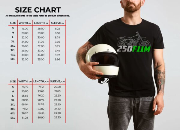 Kawasaki 250 F11M 1973 T-shirt for Motorcycle Riders - Image 3