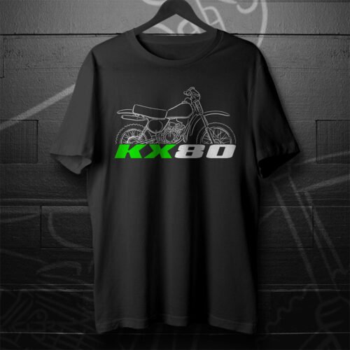 Kawasaki KX80 1979-2004 T-shirt for Motorcycle Riders