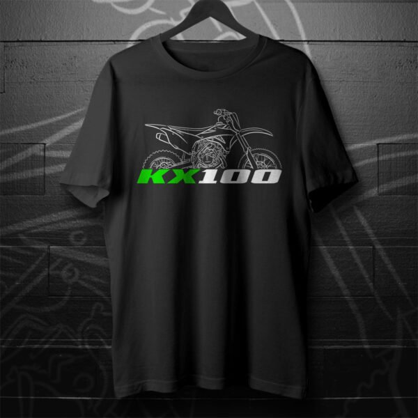 Kawasaki KX100 1989-2021 T-shirt for Motorcycle Riders - Image 5