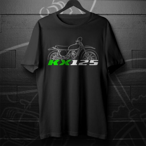Kawasaki KX125 1974-2008 T-shirt for Motorcycle Riders