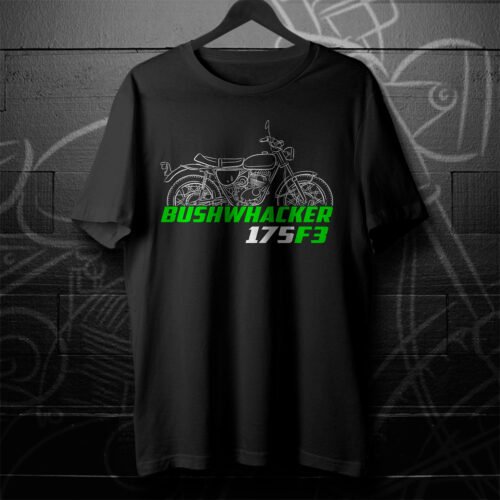 Kawasaki 175 F3 Bushwhacker 1968-1970 T-shirt for Motorcycle Riders