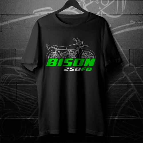 Kawasaki 250 F8 Bison 1971-1972 T-shirt for Motorcycle Riders