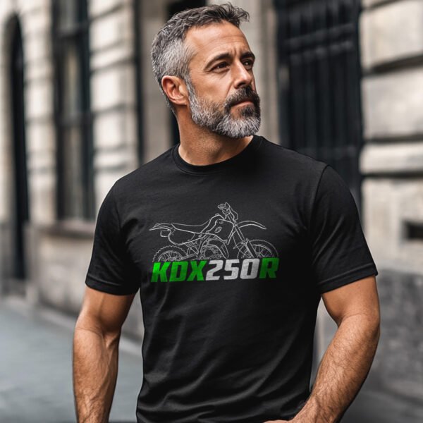 Kawasaki KDX250 (KDX250R, KDX250SR) 1979-1995 T-shirt for Motorcycle Riders - Image 7