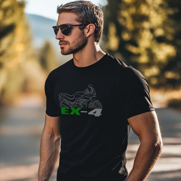 Kawasaki EX-4 1994-1995 T-shirt for Motorcycle Riders - Image 2