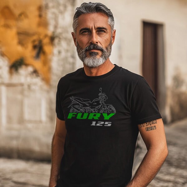 Kawasaki Fury 125 2008-2022 T-shirt for Motorcycle Riders - Image 2