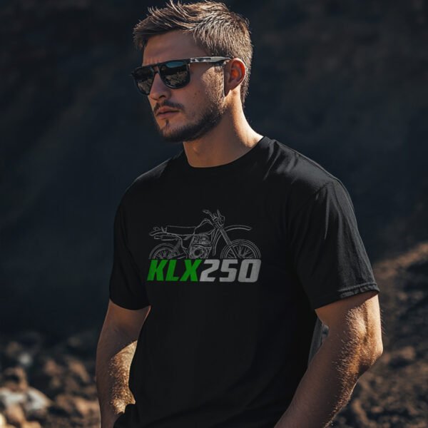 Kawasaki KLX250 1979-2020 T-shirt for Motorcycle Riders - Image 2