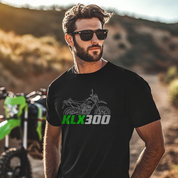 Kawasaki KLX300 1993-2025 T-shirt for Motorcycle Riders - Image 2