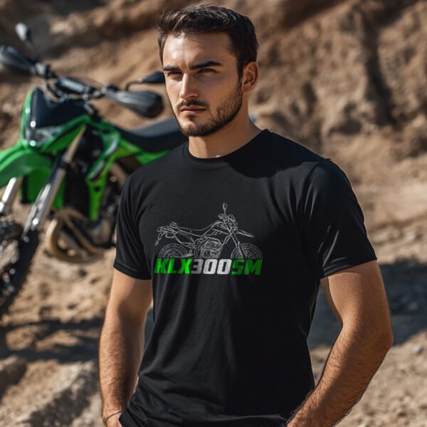 Kawasaki KLX300SM 2021-2025 T-shirt for Motorcycle Riders - Image 3