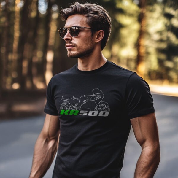 Kawasaki KR500 1980-1982 T-shirt for Motorcycle Riders - Image 2