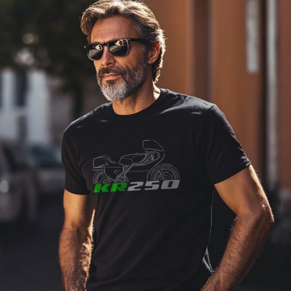 Kawasaki KR250 1975-1986 T-shirt for Motorcycle Riders - Image 3