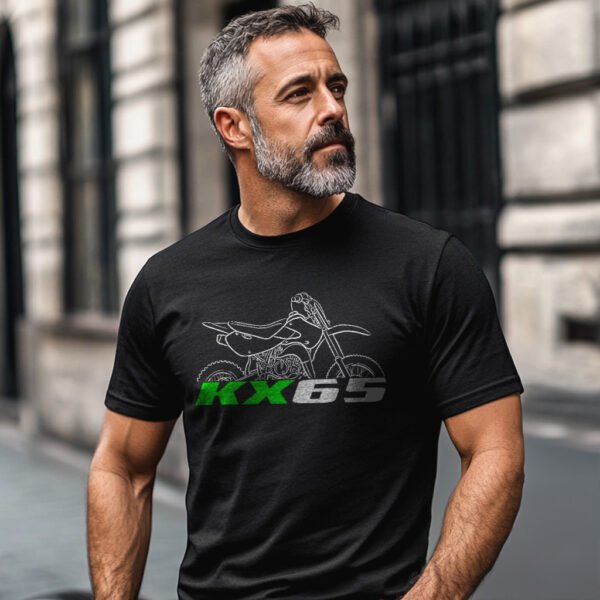 Kawasaki KX65 2000-2025 T-shirt for Motorcycle Riders - Image 2