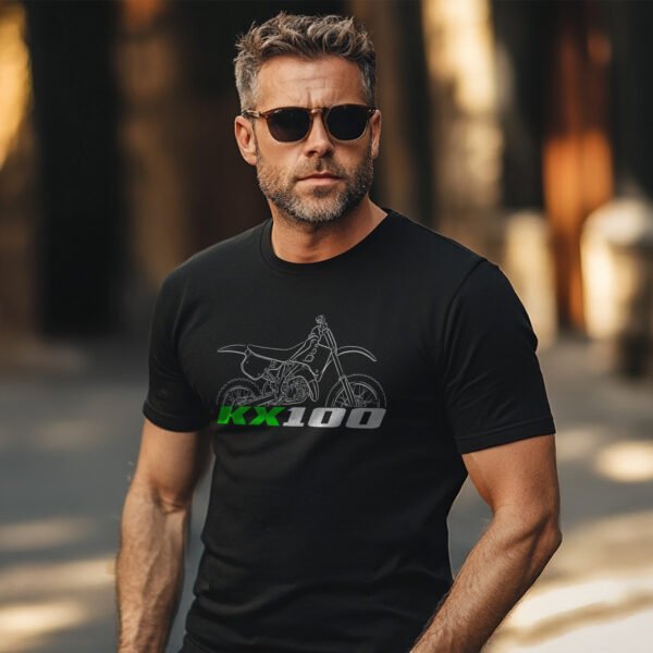 Kawasaki KX100 1989-2021 T-shirt for Motorcycle Riders - Image 6