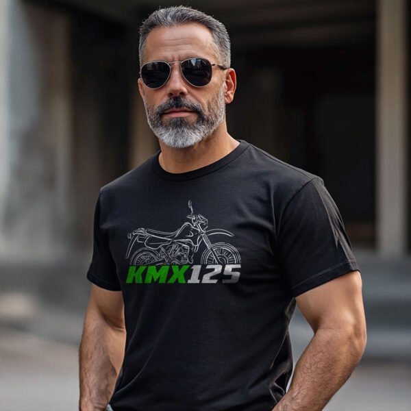 Kawasaki KMX 125 1986-2004 T-shirt for Motorcycle Riders - Image 2