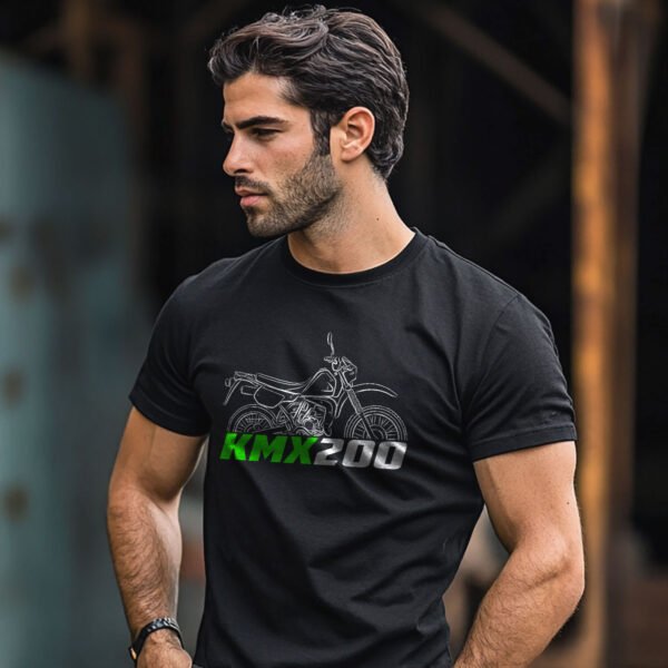 Kawasaki KMX 200 1988-1992 T-shirt for Motorcycle Riders - Image 2
