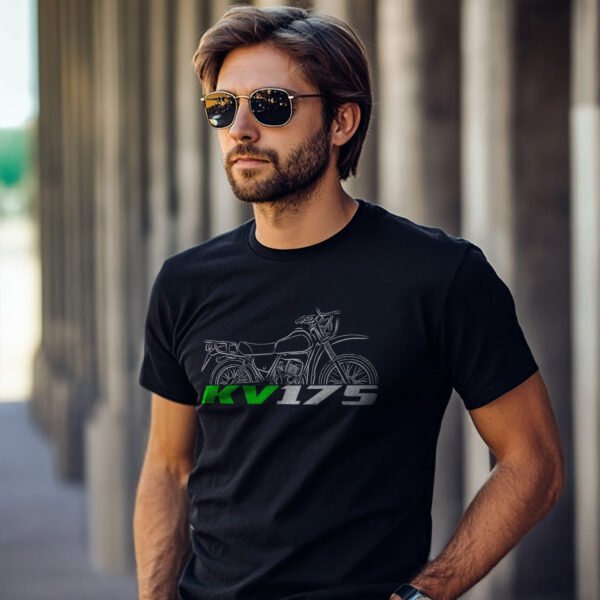 Kawasaki KV175 1981-1989 T-shirt for Motorcycle Riders - Image 2
