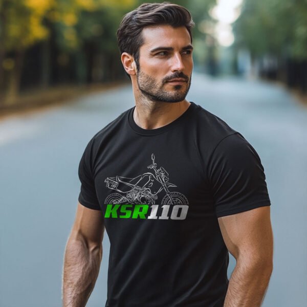 Kawasaki KSR110 2002-2017 T-shirt for Motorcycle Riders - Image 2