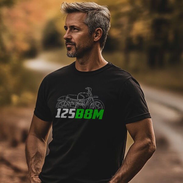 Kawasaki 125 B8M 1965-1966 T-shirt for Motorcycle Riders - Image 2