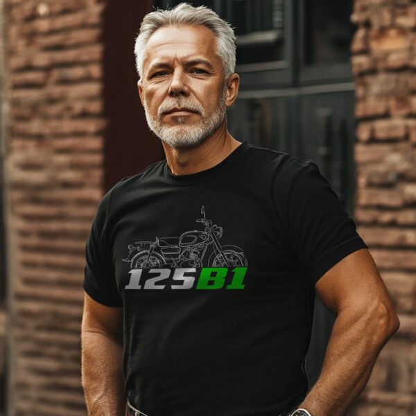 Kawasaki 125 B1 1966-1968 T-shirt for Motorcycle Riders - Image 2